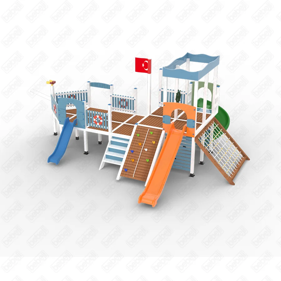 Ship Themed Wooden Playground-1 JP017