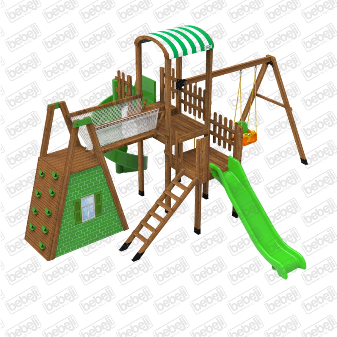 I Safe Ahşap Oyun Parkı S5713