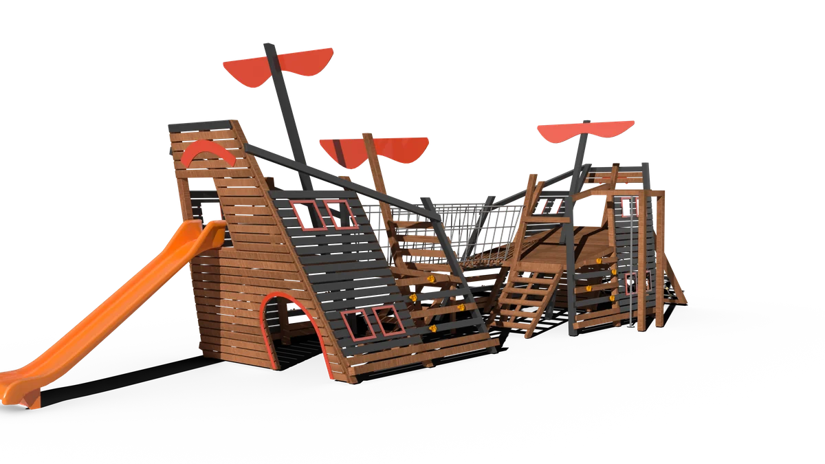 Ship Themed Wooden Playground 2 JP018