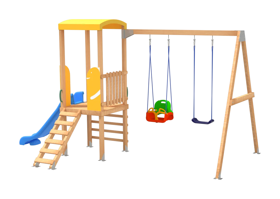 I Safe Basic Ahşap Çocuk Oyun Parkı S5703