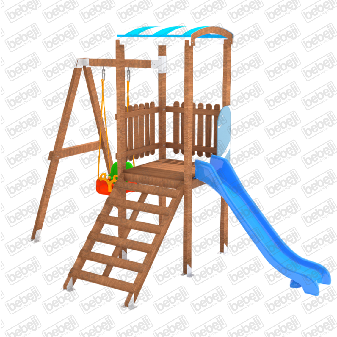 I Safe Medium Wooden Kid Playground S5704 - Image 2